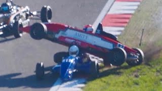 ⚠️ CRASH View from on board - Formula Ford Festival 2023 Brands Hatch