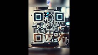 QR code turn into Coffee Machine QR code Art☕