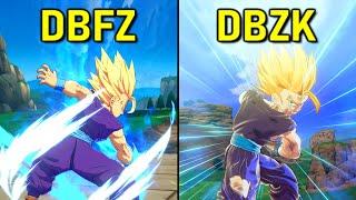 Dragon Ball FighterZ vs DBZ: Kakarot - Comparison of Father-Son Kamehameha