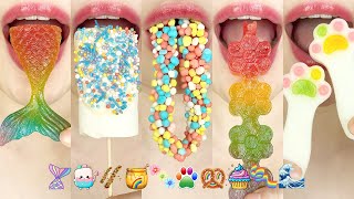 asmr RAINBOW EMOJI FOOD 무지개 이모지 먹방 eating sounds