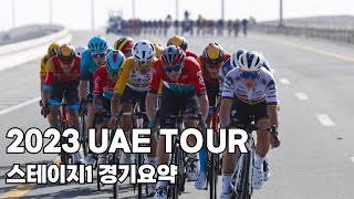 혼란스러운 상황에서 내린 순간의 판단! - 2023 UAE 투어 스테이지1