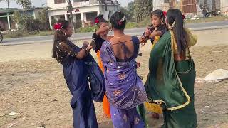 Tharu Weddinjg Dance in Tharu Song Lal Lal Oth  in Bahera Girls.