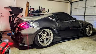 My Chasis Mounted Wing Broke! | Repairing a Fiberglass Wing | NISSAN 370Z