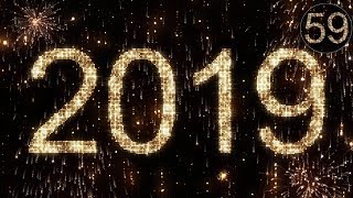 2019 Countdown New Year Counter Clock Light Timer Animation Motion Graphics Christmas 4K