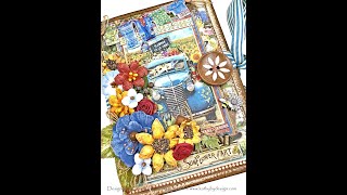 Stamperia Sunflower Art Trifold Folio Tutorial Part 1