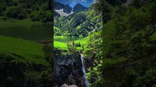 Spot a Great Waterfall and Nature in Austria 🇦🇹😍 #nature #waterfall #mountains #views #travel