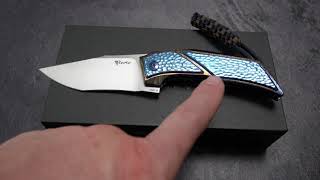 Reate T3500 Tashi Bharucha Design Custom Anodized by Jeff Perkins of JD Cutlery.