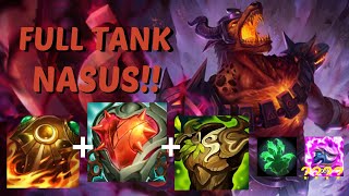 Wild Rift Infernal Nasus Gameplay - Full Tank - Build & Runes - The Best Skin On Nasus