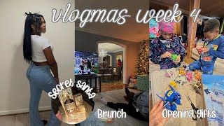 Vlog: What I got for Christmas| brunch, secret Santa, wrapping gifts + more