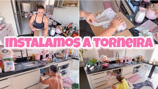 CHEGOU COMPRINHA PARA O LAR | INSTALAMOS A TORNEIRA | Tayane Silvia