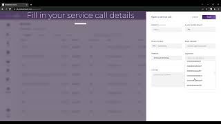 Open a service call - Alma SmartClinic v2