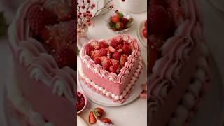 Heart shaped cake for Mother's day #viral #food #dessert #cake #mothersday #mother #shorts