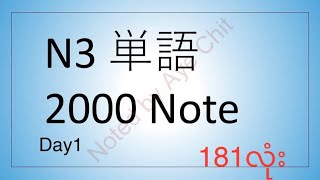 N3 tango Day1(181) #n3 #jlpt #tango #n3vocab