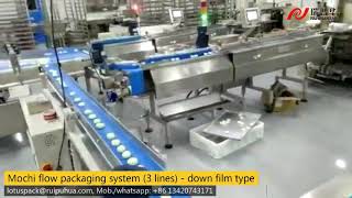 Mochi packaging system 3 lines