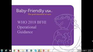 June 2018 Webinar "WHO guidance for the BFHI & the 10 Steps to Successful Breastfeeding""