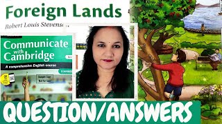 Foreign Lands | Question Answers | Exercises | Grade 5 | Communicate with Cambridge