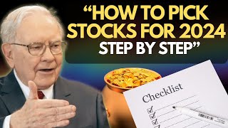 Warren Buffett - Strategy For Picking Stocks For 2024 - Step By Step Plan #investing