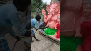 Painting Ganesha for Ganesh festival #ganeshchaturthi #vinayakachavithi