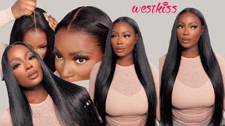 BUSS DOWN 13X6 MIDDLE PART INSTALL | PRE PLUCKED HAIRLINE FOR BEGINNER | FT WESTKISS HAIR