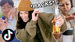 TESTING TIKTOK DRINKING HACKS