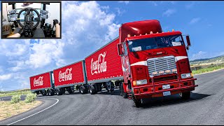 Coca-Cola Export Extravaganza in the World of American Truck Simulator - Moza R21 Setup