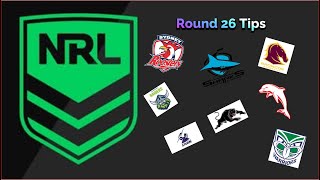 NRL 2023 Season | Round 26 Tips and Predictions | Race to the Finals | 2 Rounds to Go!!