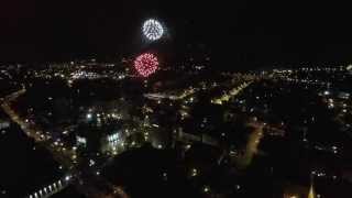 Taste of Tippecanoe Fireworks from Above (4K)