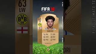 Sancho FIFA Evolution FIFA 18 - FIFA 23 #shorts