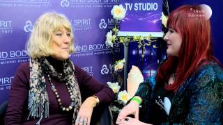 Jocelyn Chaplin talks to Carrie Kirkpatrick at the Mind Body Spirit Festival