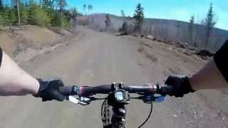 Mountain Lake Road Downhill #2. Surly Moonlander Fat Bike. Gopro Hero3+