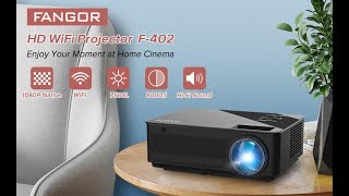 1080P HD Projector, WiFi Projector Bluetooth Projector, FANGOR F-402