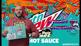 Mtn Dew Baja Blast Hot Sauce  A Nerdy Vet Unboxing