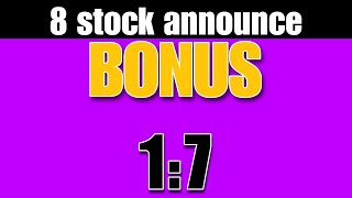 8 stock giving High stock split stock bonus and dividend ☺️🤑☺️☺️ 45