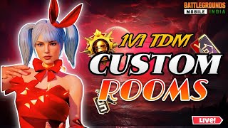 Day 14/360 BGMI LIVE CUSTOM ROOMS | 1V1 TDM ROOM |  #girlgamer #bgmilive #CUSTOM