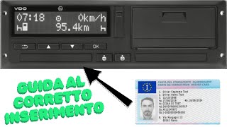 Inserimento manuale tachigrafo digitale  -GUIDA AL CORRETTO USO-