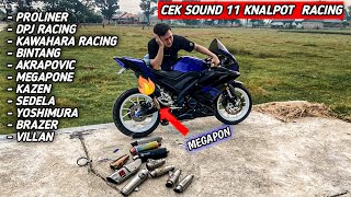 CEK SOUND 11 KNALPOT DI R15 V3 || DARI YANG PALING GACOR SAMPE YANG PALING ADEM ‼️