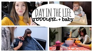 DAY IN THE LIFE W/ TODDLER + BABY 💇🏻‍♀️🎃 | DITL