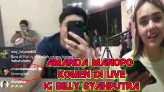 AMANDA MANOPO COMEN DI LIVE IG BILLY SYAHPUTRA