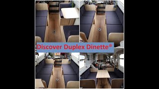 Discover the Duplex Dinette® space-saving furniture solution for Narrowboats or any boats.