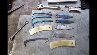 Knife Making, trying to make a folding knife in just a day.  Part 1.