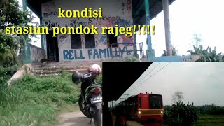 melihat kondisi stasiun pondok rajeg sambil menunggul krl tujuan nambo