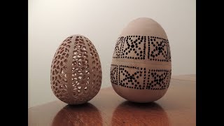 Uova di Pasqua ricamate - Pierced eggs