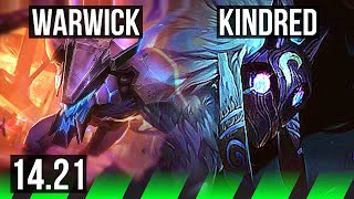 WARWICK vs KINDRED (JGL) | 500+ games | KR Diamond | 14.21