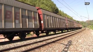 Trens de mercaderies per la "S" de Castellbisbal [HD]