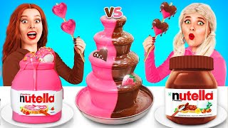 Chocolate Fountain Fondue Challenge | Eating Only Sweet 24 Hours by RATATA POWER