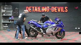 Getting Ceramic Coating || Hayabusa || Js Films || 2017 Superbike || Detailing Devils