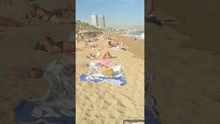 Barcelona beach Spain, beach walk #travel #beach #summer