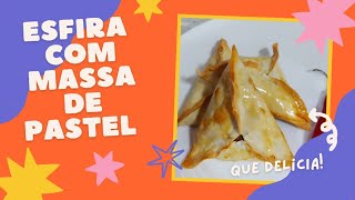 Esfira com massa de pastel