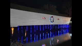 Covered Bridge Elizabethton, Tennessee 2023 Christmas lights #easttennessee #christmas