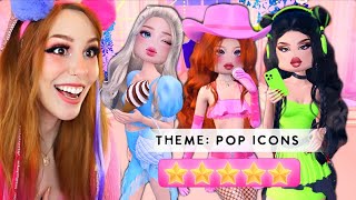 I CHOSE ICONIC POP CUSTOM THEMES ONLY in Dress To Impress in Roblox!